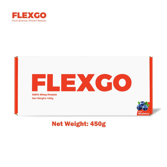 Flexgo 100% Whey Protein Powder Blueberry Flavor with Fiber & Vitamin C for Women