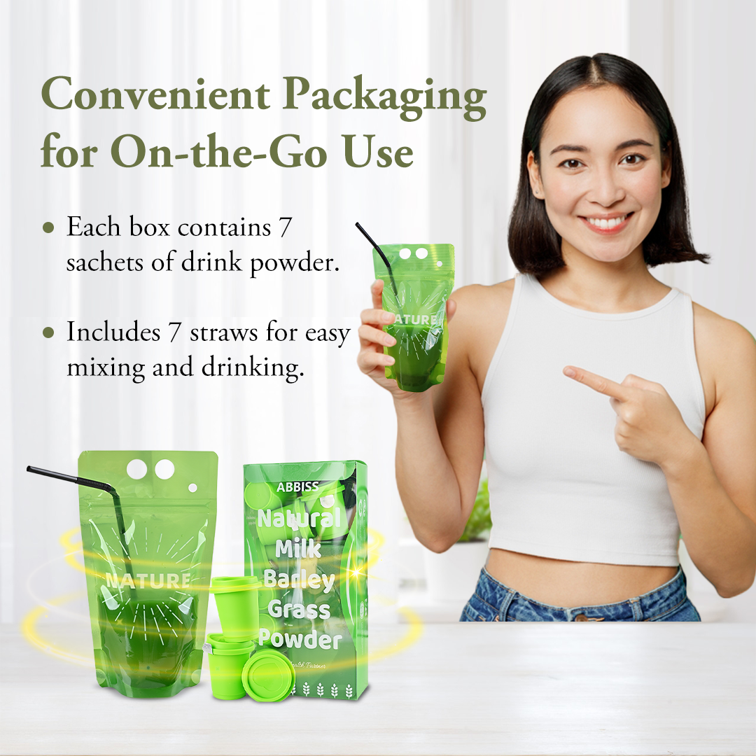 FlexGo Milk-Enhanced Barley Green Drink | Your Daily Natural Energy Boost - 7 Pack